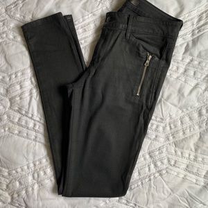 How’s Jeans Coated Skinny Jeans w Zipper  Pockets